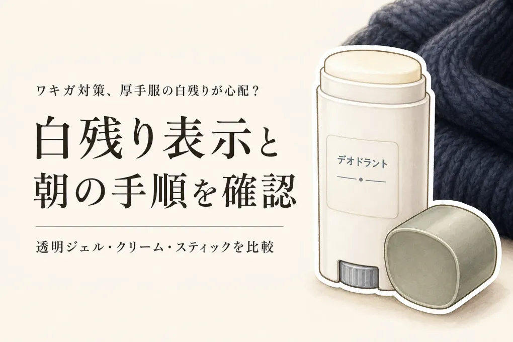 デオドラントの白残り対策｜クリームとスティックを秋冬の厚手服で選ぶ