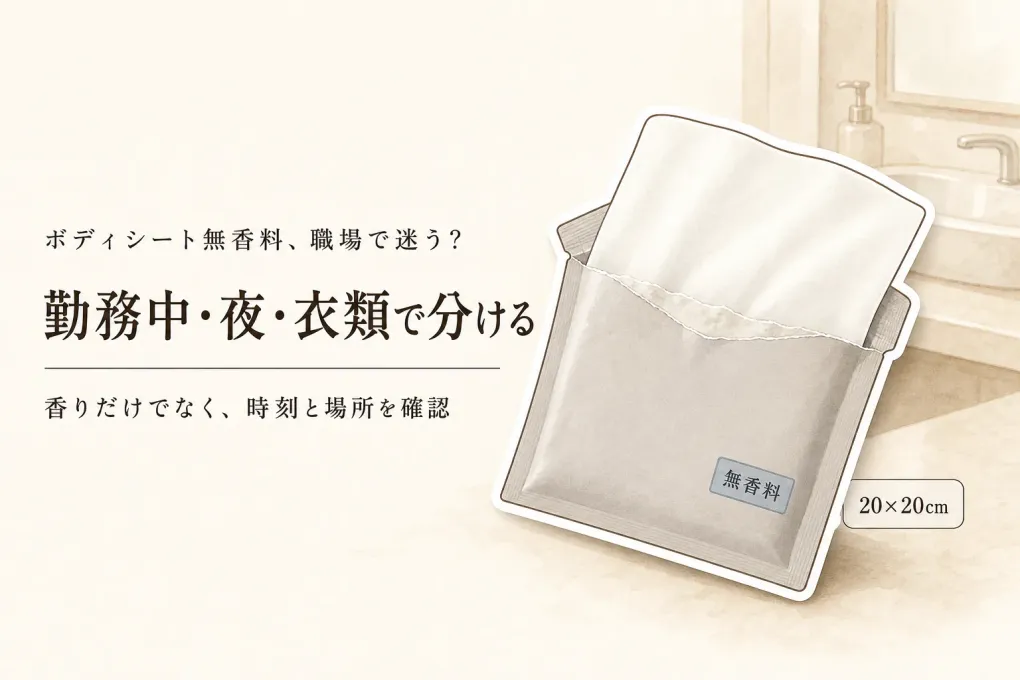 ボディシート 無香料は職場でどう使う？ロールオンと替えインナーの分け方